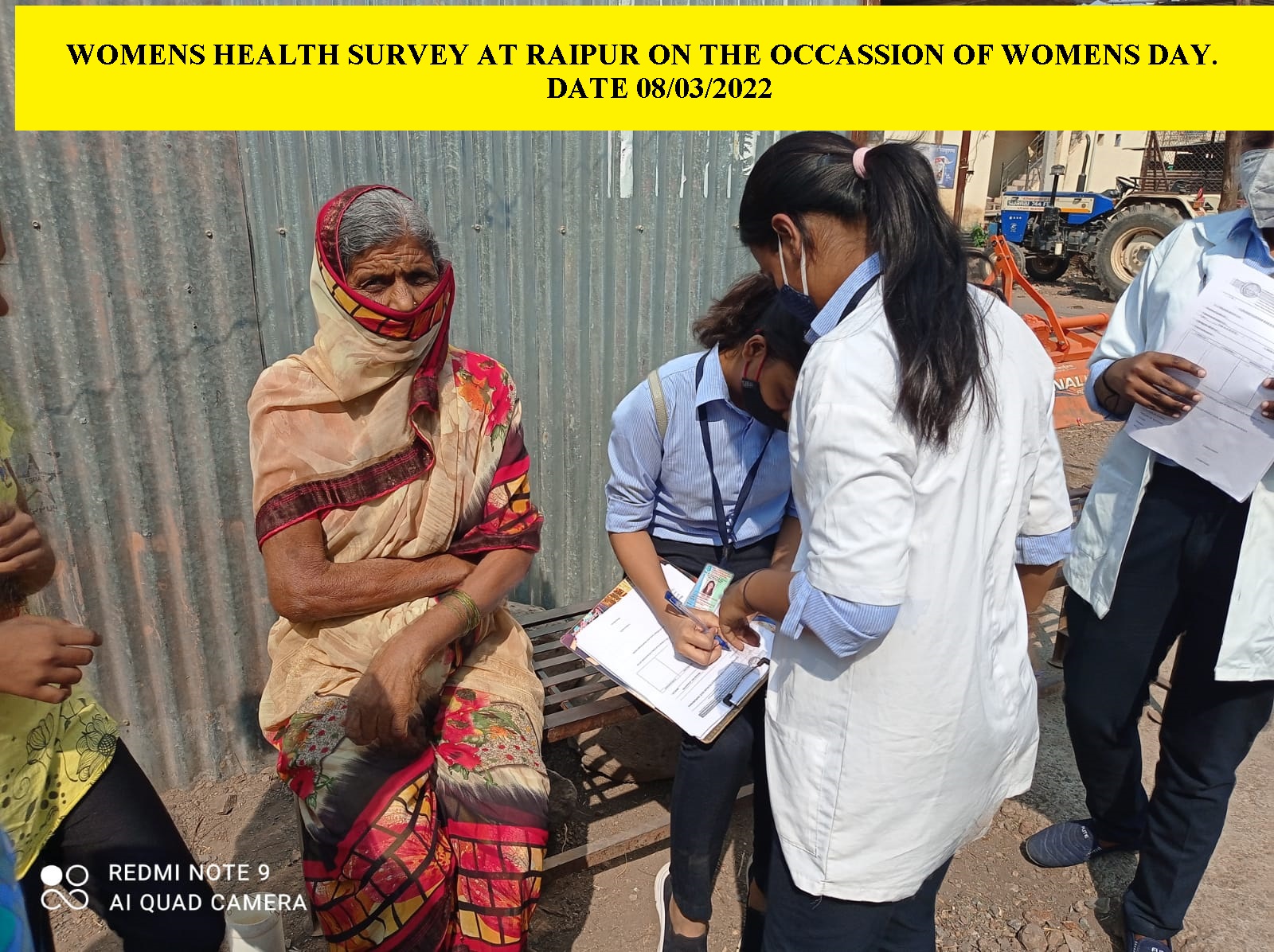 WOMENS HEALTH SURVEY AT RAIPUR ON THE OCCASSION OF  WOMENS DAY 08/03/2022
